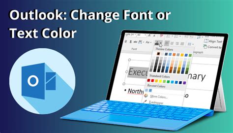 add font to outlook|Change the default font or text color for email messages.